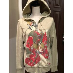 Vintage Y2K Lucky Brand Geisha Zip Up Hoodie